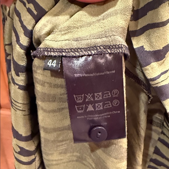 Stylish Olive and Black Zebra Print Dress - Picture 3 of 5